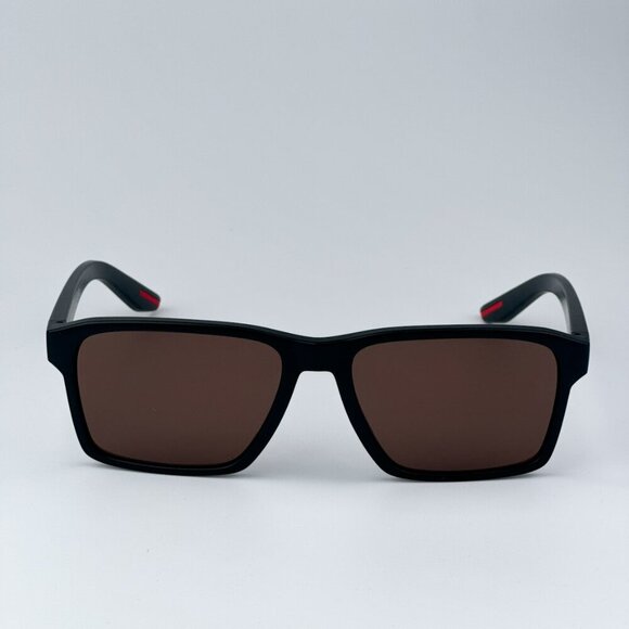 Prada Linea Rossa PS05YS DG050A BRAND NEW Sunglasses Black Rubber Brown Unisex - Picture 4 of 10